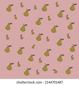 Birnenhintergrund Fruchtsaftpapier, grün, rosa Feiertagskarte