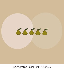 pear background fruit freshness paper green pink holiday greeting card