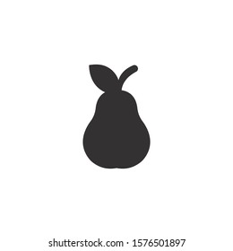 Pear black icon on a white background