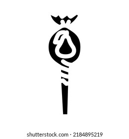 pear candy glyph icon vector. pear candy sign. isolated symbol illustration