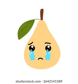 Pear cartoon expression face design