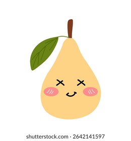 Pear cartoon expression face design