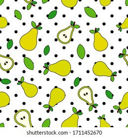 Ilustración de dibujos animados sin fisuras con puntos de polka