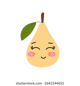 Pear cartoon kawaii element stock design