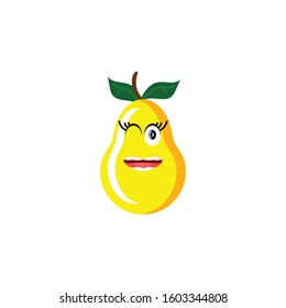 pear character icon vector illustration isolated