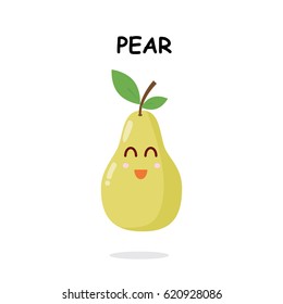 pear character in white background