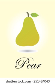 Pear chart vector illustration