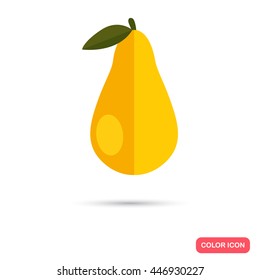 Pear color flat icon