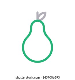 pear color line vector icon