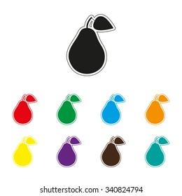 Pear - color vector icon