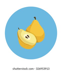 
Pear Colored Vector Icon
