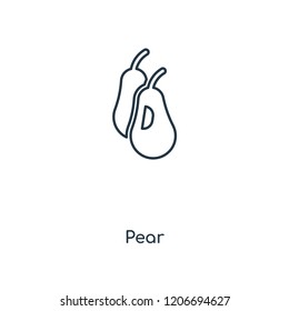Pear concept line icon. Linear Pear concept outline symbol design. This simple element illustration can be used for web and mobile UI/UX.