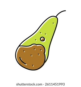 pear conference whole color icon vector. pear conference whole sign. isolated symbol illustration