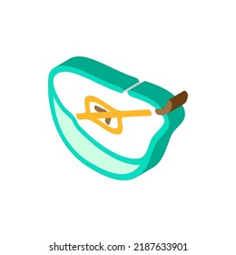pear cut isometric icon vector. pear cut sign. isolated symbol illustration