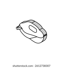 pear cut piece isometric icon vector. pear cut piece sign. isolated symbol illustration