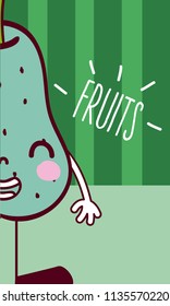 Pear cute cartoon