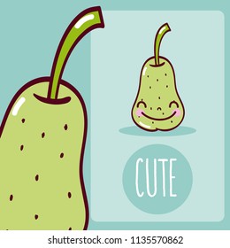 Pear cute cartoon