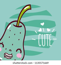 Pear cute cartoon