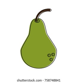 Pear delicious fruit icon vector illustration graphic design