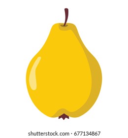 Pear design juicy fresh fruit icon vector template. Raw pear.