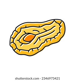 pear dried fruit color icon vector. pear dried fruit sign. isolated symbol illustration
