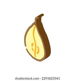 pear dried fruit isometric icon vector. pear dried fruit sign. isolated symbol illustration
