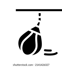 pear for exercising glyph icon vector. pear for exercising sign. isolated contour symbol black illustration