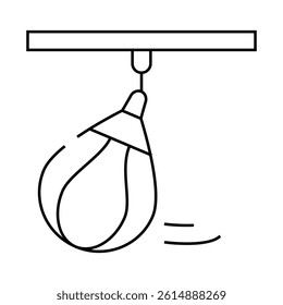 pear for exercising line icon vector. pear for exercising sign. isolated contour symbol black illustration