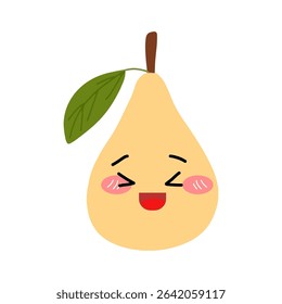 Pear expression face. cartoon expression design