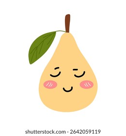 Pear expression face. cartoon expression design