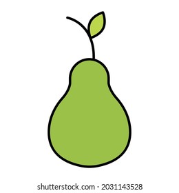 Pear Fill inside vector icon which can easily modify or edit 