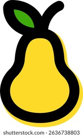 Pear filled icon design style