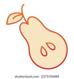 Icono plano. Iconos naranjas de frutas frescas en un estilo moderno y plano. Diseño de degradado de vitamina, diseñado para web y aplicación. Eps 10