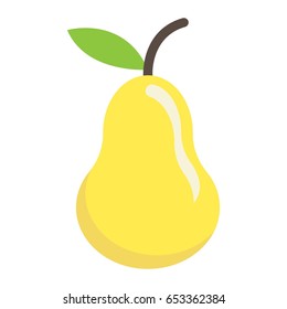 Pear flat icon, fruit and diet, vector graphics, a colorful solid pattern on a white background, eps 10.