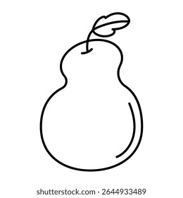 Pear flat Icon Illustration Design