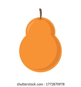pear flat style icon design, Fruit healthy organic food sweet and nature theme Vector illustration