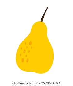 Pear. Flat vector illustration of a pear isolated on white background