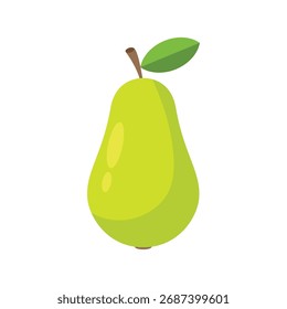 Ilustração do vetor plano da pera isolada em um fundo branco