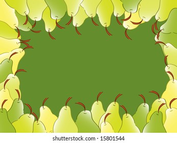 pear frame. Vector