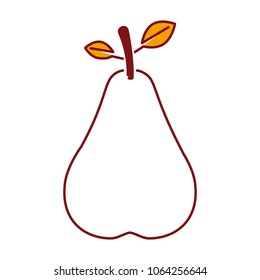 pear fresh fruit icon