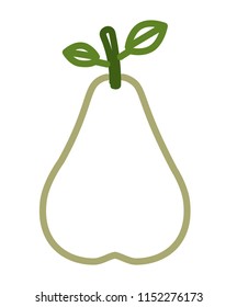 pear fresh fruit icon