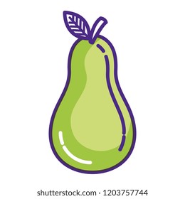 pear fresh fruit icon