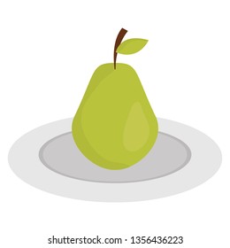 pear fresh fruit icon