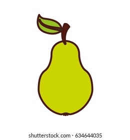 pear fresh fruit icon
