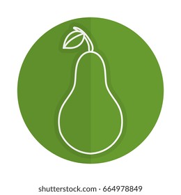 pear fresh fruit icon
