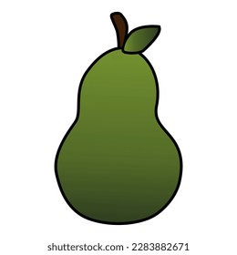 pear fresh fruit icon vector illustration design graphic flat and cartoon style