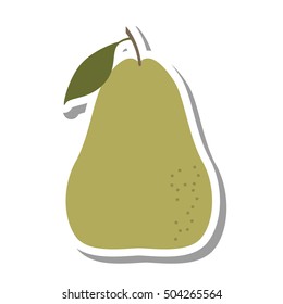 pear fresh fruit isolated icon vector illustration design