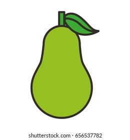 pear fresh fruit isolated icon