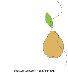 Pear fruit autumn design. Vector illustration