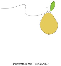 Pear fruit background design. Vector illustration